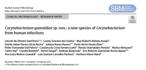 Towards page "Corynebacterium guaraldiae sp. nov.: a new species of Corynebacterium from human infections